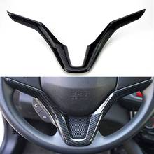for Honda Vezel HR-V HRV 2015 2016 2017 Car Steering Wheel Panel Cover Trim Garnish Carbon Fiber Sequins 2024 - buy cheap