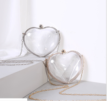 XIYUAN-Mini bolso de acrílico transparente con forma de corazón para mujer, bolsa de noche con forma de corazón, cruzado 2024 - compra barato