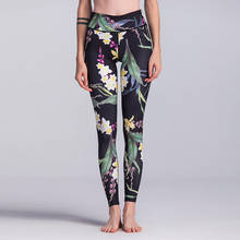 NORMOV Fashion Women Leggings Flower Print High Waist Push Up Ankle Length Polyester Leggings Workout Casual Slim Femme Leggins 2024 - buy cheap