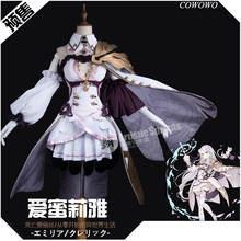 Anime! SINoALICE Re:Life in a different world from zero Emilia Battle Suit Dress Uniform Cosplay Costume 2020 NEW Free Shipping 2024 - buy cheap