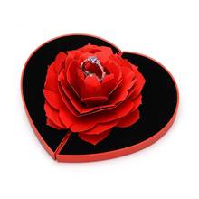 HOT SALES！！！New Arrival Love Heart Shape Proposal Wedding Ring Display Holder Box Jewelry Storage Case Wholesale Dropshipping 2024 - buy cheap