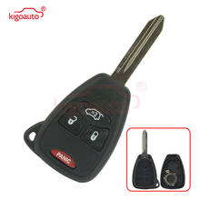 Kigoauto Remote head key shell case for Chrysler Dodge Jeep 3 button with panic 2005 2006 2007 2008 2009 2010 2011 2012 2024 - buy cheap