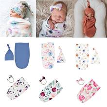 Newborn Photography Prop Baby Blankets  Newborn Infant Baby Boys Girls Sleeping Swaddle Muslin Wrap  Newborn Hat Headband 2024 - buy cheap