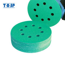 TASP-25 piezas Papel de lija de 125 mm, 8 agujeros hojas de lija para Lijadora Excéntrica (grano 60/80/120/180/240/320/400) 2024 - compra barato