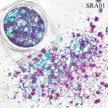 1 Box Nail Mermaid Glitter Powder Flakes Sparkly 3D Hexagon Colorful Sequins Spangles Polish Manicure Nails Art Decorations 2024 - buy cheap