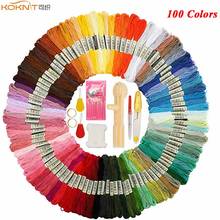 KOKNIT-Kit de hilo de bordar para punto de cruz, accesorios de costura de bobinas para mujeres, Regalo para mamá, 100 colores 2024 - compra barato