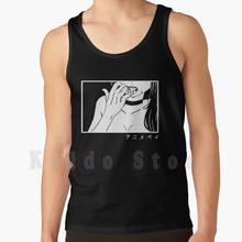 Lewd Girls Japanse Aesthetic A1432 tank tops vest 100% Cotton Sexy Face Hentai Nsfw Waifu Material Anime Manga Geek 2024 - buy cheap