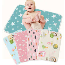 Breathable 1Pcs Diaphragm Bedding Supplies Newborn Pads Waterproof Pad Cartoon Print Infant Diaper Mat for Baby 2024 - buy cheap