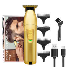 T cabeça careca máquina de cortar cabelo cortador recarregável trimmer t-outliner barbeiro máquina de barbear do vintage sem fio corte de cabelo 2024 - compre barato