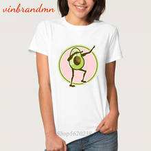 Креативная футболка в стиле Харадзюку, женские футболки с рисунком авокадо, хлопковая одежда для отдыха, модные летние женские футболки 2024 - купить недорого