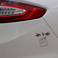 Eye girl vinyl decals car stickers Woman middle finger sexy sticker car supplies black/silver 2024 - buy cheap