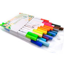 Conjunto de canetas coloridas com pontas duplas, canetas de ponta fina e macia para desenho, arte em aquarela, 24 peças 2024 - compre barato