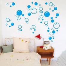 Cute Bubbles Wall Stickers Blue Pink Black Bathroom Shower Kitchen Art Decals Removable Waterproof DIY Kids Washroom Home Decor 2024 - buy cheap