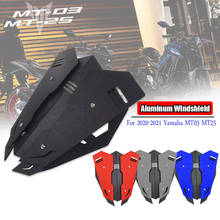 Parabrisas de aluminio CNC para motocicleta, Deflector de aire de viento, accesorios para moto, MT03 MT25, Yamaha MT 03, 25, 2020, 2021 2024 - compra barato