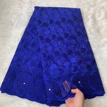 100%cotton Swiss Lace Fabric 2021 High Quality Embroidery Dry Lace African Lace Swiss Voile Lace In Switzerland Dubai Fabric 5Y 2024 - buy cheap