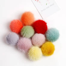 100 pcs Mixed Colors Pom Ball Faux mink fur 3cm Pompon Bead Fluffy Ball Diy Craft Supplies Materials Headband Accessories 2024 - buy cheap