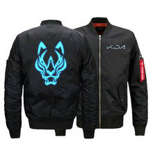 KDA Baddest Akali Cosplay Costume Men's Bomber Flight Jacket Thicken Cotton Winter Autumn Outerwear Motorcycle Coat Drop Ship 2024 - buy cheap