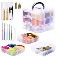 KAOBUY-Kit de fieltro de aguja para principiantes, herramientas básicas de fieltro, 24 colores, 38 unidades 2024 - compra barato