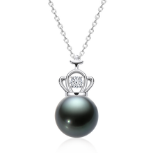 Lnngy real 925 prata esterlina colar origem 10mm tahitian preto pérola pingente colar corrente para mulheres jóias presentes elegantes 2024 - compre barato