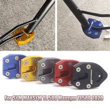 Soporte lateral para motocicleta, placa de soporte de extensión para SYM MAXSYM TL 500, Maxsym TL500, 2020 2024 - compra barato