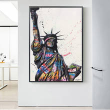 Statue of Liberty Graffiti art Paintings on the Wall Art Posters and Prints Street Art of Statue of Liberty Pictures Home Decor 2024 - buy cheap