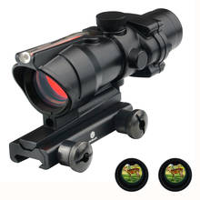 4X32 Real Fiber Sights Optics Tactical Sights Rifle Scope Cross The Hunter Hunting Llluminating Microscope Black 2024 - buy cheap