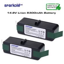 Sparkol-bateria de lítio recarregável, 2 pacotes, 5300mah, 14.8v, para irobot roomba 531, 550, 560, 620, 650, 770, 780, 870, 880, 500 2024 - compre barato
