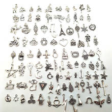 Лидер продаж 100 шт. тибетский серебряный кулон DIY браслет ожерелье сплав кулон металлические ювелирные изделия аксессуары Оптовая продажа 2024 - купить недорого