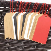 100Pcs/Lot Wedding Blank Hollow Design Hanging Kraft Paper Tags Label Note Price Potted Plant Adornment Tags With Tassel Strings 2024 - compre barato