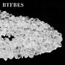 BTFBES-Cuentas de grava irregulares de vidrio blanco, cuentas sueltas de 4mm ~ 10mm para fabricación de joyas, accesorios de pulsera, venta al por mayor 2024 - compra barato