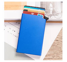 RFID Blocking Men Credit Card Holder Anti-theft Card Holder for Men Wallets New Automatic Card Case Aluminum Metal Purse 2024 - buy cheap