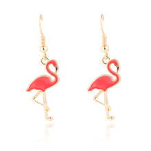 TODOX New Korean Personality Fashion Christmas Jewelry Earrings For Women flamingos birds Geometric Female Elegant drop Earrings 2024 - buy cheap