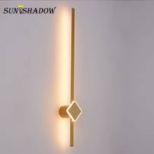 Luminária de parede led 110v 220v para casa, iluminação para sala de estar, banheiro, corredor, preto e dourado 2024 - compre barato