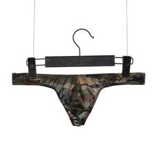 Tanga de camuflagem masculina, roupa íntima t back, bolsa macia para homens gay, biquíni confortável, cueca g string 2024 - compre barato