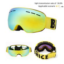 Óculos de esqui snowboard óculos anti nevoeiro proteção uv neve óculos de esqui capacete compatível 2024 - compre barato