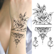 Henna Flower Bracelet Temporary Tattoos Sticker For Women Girl Body Art Wrist Hands Tattoos Decal Fake Jewelry Waterproof Tatoos 2024 - buy cheap