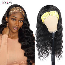 Lolly Loose Deep Wave Headband Wig Human Hair Wigs For Black Women Brazilian Scarf Wig No Gel Glueless Remy Human Hair Wigs 2024 - buy cheap