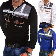 Zogaa camiseta masculina de manga comprida, cultivando a personalidade, camiseta polo casual de algodão, nova roupa masculina, camisetas, top 2024 - compre barato