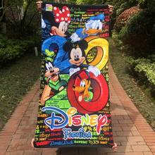 Minnie Mickey Mouse Marie Cat Stich Baby Beach Bath Towels 100% Cotton Super Soft Absorbent Washcloth Children Swimming Towel 2024 - buy cheap