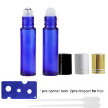 500 pçs/lote 10ml cobalto azul rolo de vidro na garrafa de perfumes rolo-em recipientes 10cc óleo essencial frasco embalagem cosmética 2024 - compre barato