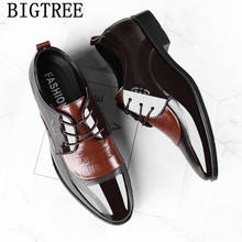 Zapatos Oxford para hombre, calzado de vestir, de oficina, color marrón, con punta puntiaguda, de cuero, color negro 2024 - compra barato