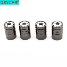 DSYCAR 4 Pcs/Set Car Styling Copper Football Logo Car Tire Valve Caps Wheel Tires Tire Stem Air Cap Airtight Covers 2024 - buy cheap