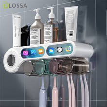 ELOSSA cepillo multifuncional de exprimidor de pasta dispensador de pasta de dientes de almacenamiento organizador de baño accesorios para el hogar 2024 - compra barato