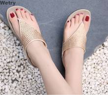 Chinelos femininos chinelos chinelos de verão sapatos femininos de cristal diamante mulher bling sandálias casuais sapatos de plataforma sapatos de mulher 2024 - compre barato
