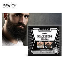 Sevich shampoo para amarração e crescimento da barba, produto de cuidados com a barba, cor de cabelo instantânea, 5 minutos, capa branca e cinza, de longa duração 2024 - compre barato