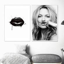 Fashion Girl Lip Lipstick Wall Art Canvas Print Painting Nordic Canvas Posters And Prints Wall Pictures For Living Room Decor 2024 - buy cheap