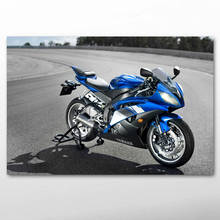 Canvas Paintings Yamahas YZF R6 2008 Superbike Blue Motorcycle Wall Art Posters and Prints For Room Decor 2024 - buy cheap