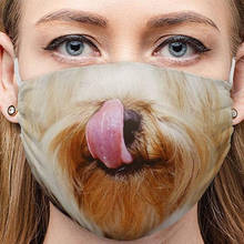 Bonito cão boca adulto máscaras de rosto proteção à prova de poeira ciclismo rua manchas respirável máscara de halloween cosplay masculino feminino unisex 2024 - compre barato