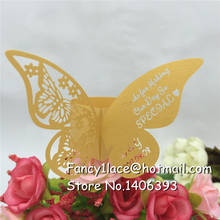 50pcs diy Butterfly Napkin Ring, Laser Cut customized Wedding Decorations towel Napkin Ring for Party Decoration, Wedding Favors 2024 - buy cheap
