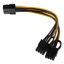 OOTDTY-Cable divisor de fuente de alimentación para ordenador, a doble PCI-E 8 pines, 8 pines (6P + 2P), 25cm, sata a usb 2024 - compra barato